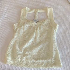 Beautiful cream colored lace sleeveless top!
